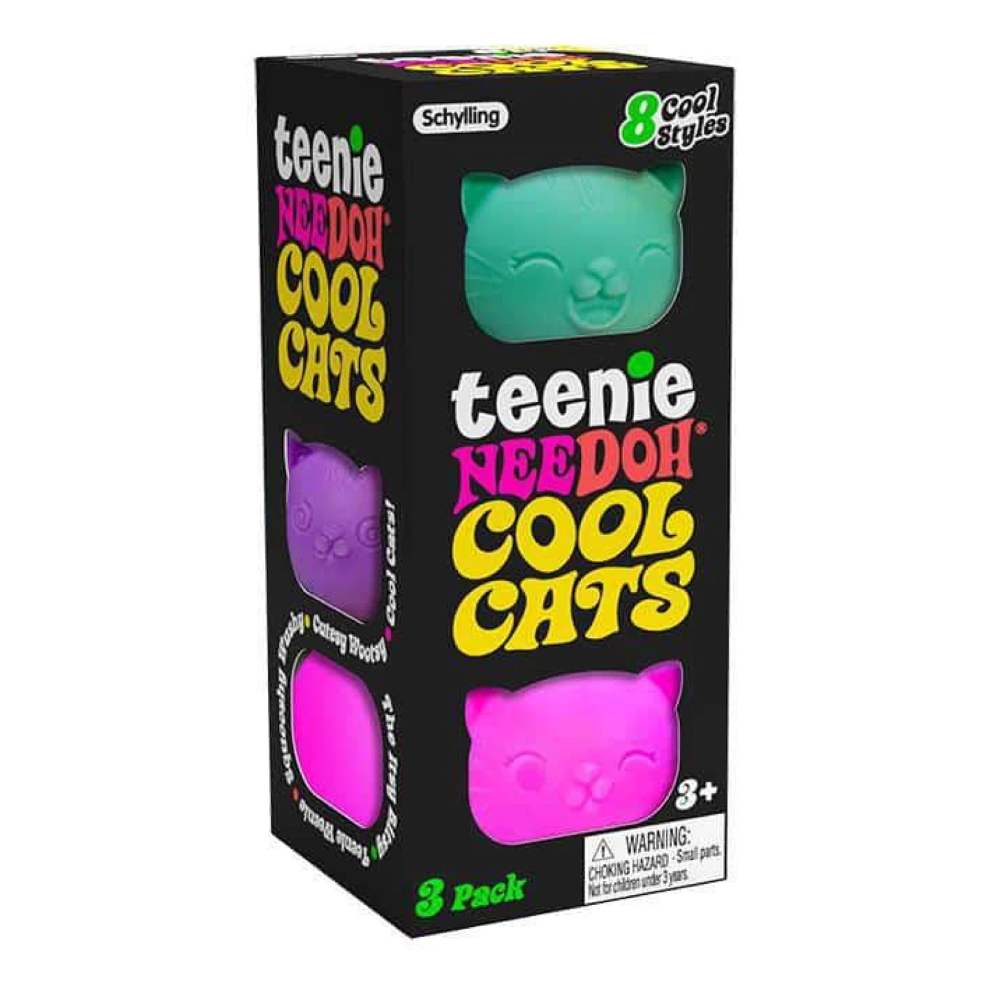 Schylling Teenie NeeDoh Cool Cats 3 Pack