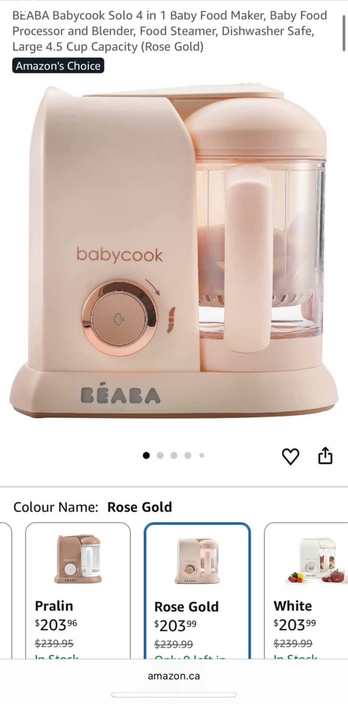 BEABA Babycook Solo 4 in 1 Baby Food Maker