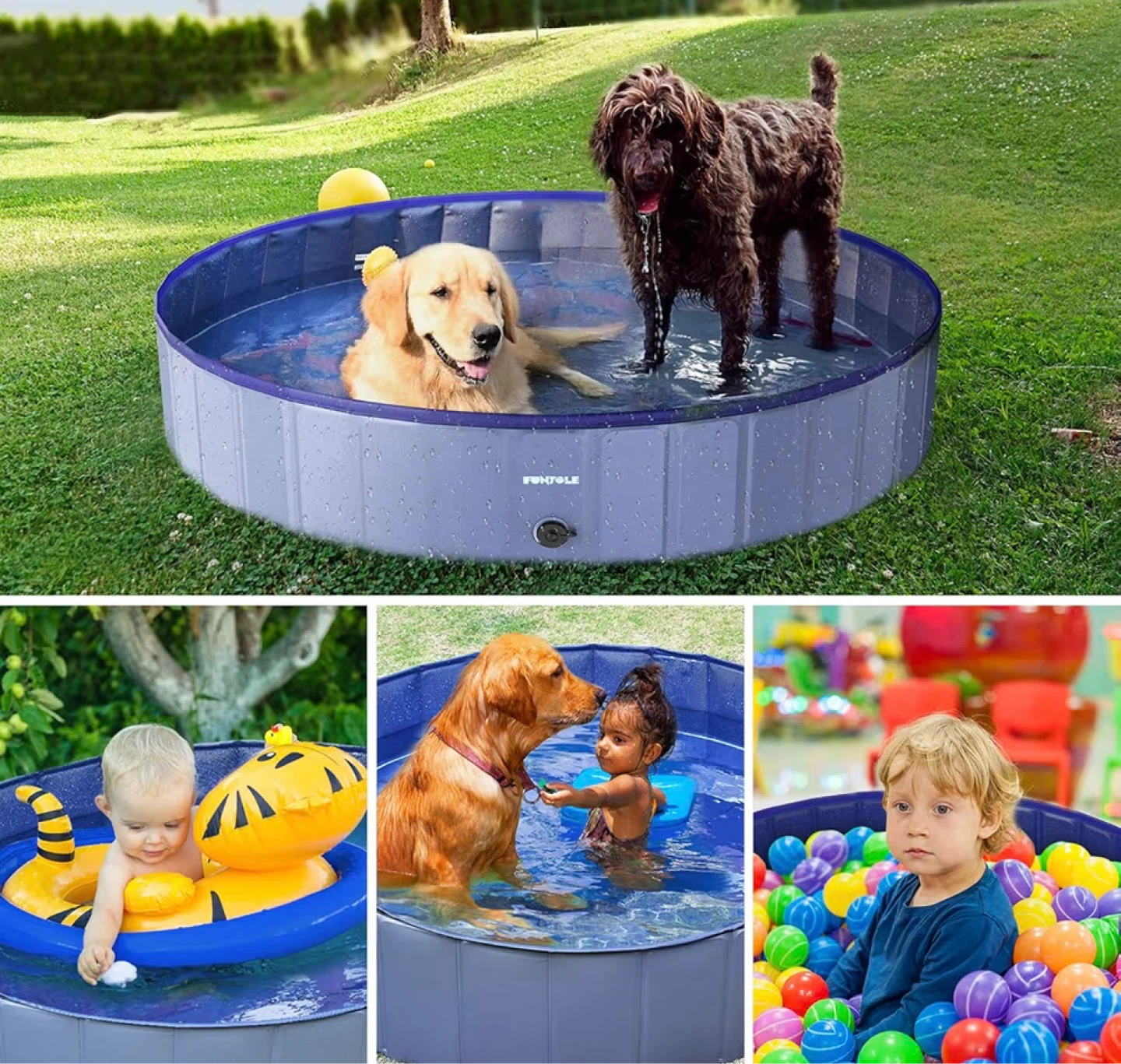 FUNFOLE Collapsible Pet Pool - photo 2