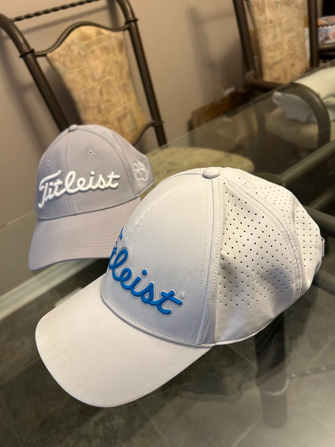 NEW Titleist Men's Tour Performance Golf Caps (Light Blue/Grey) - photo 3