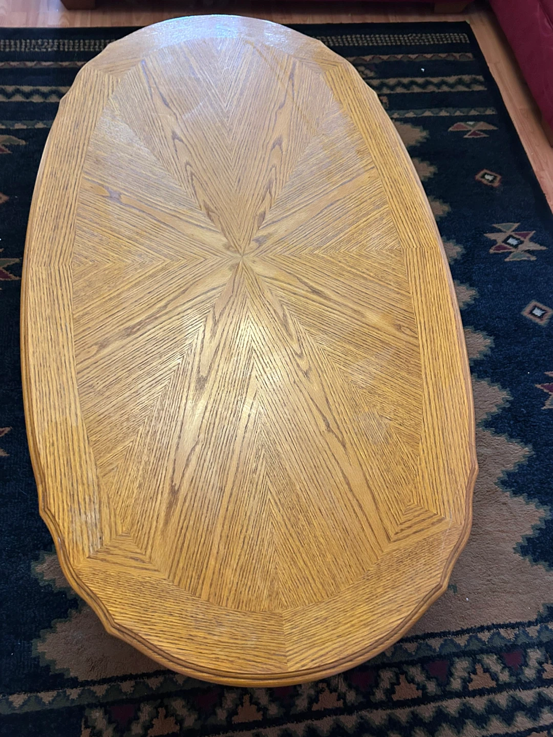 Wooden Coffee Table with Claw Feet - photo 2