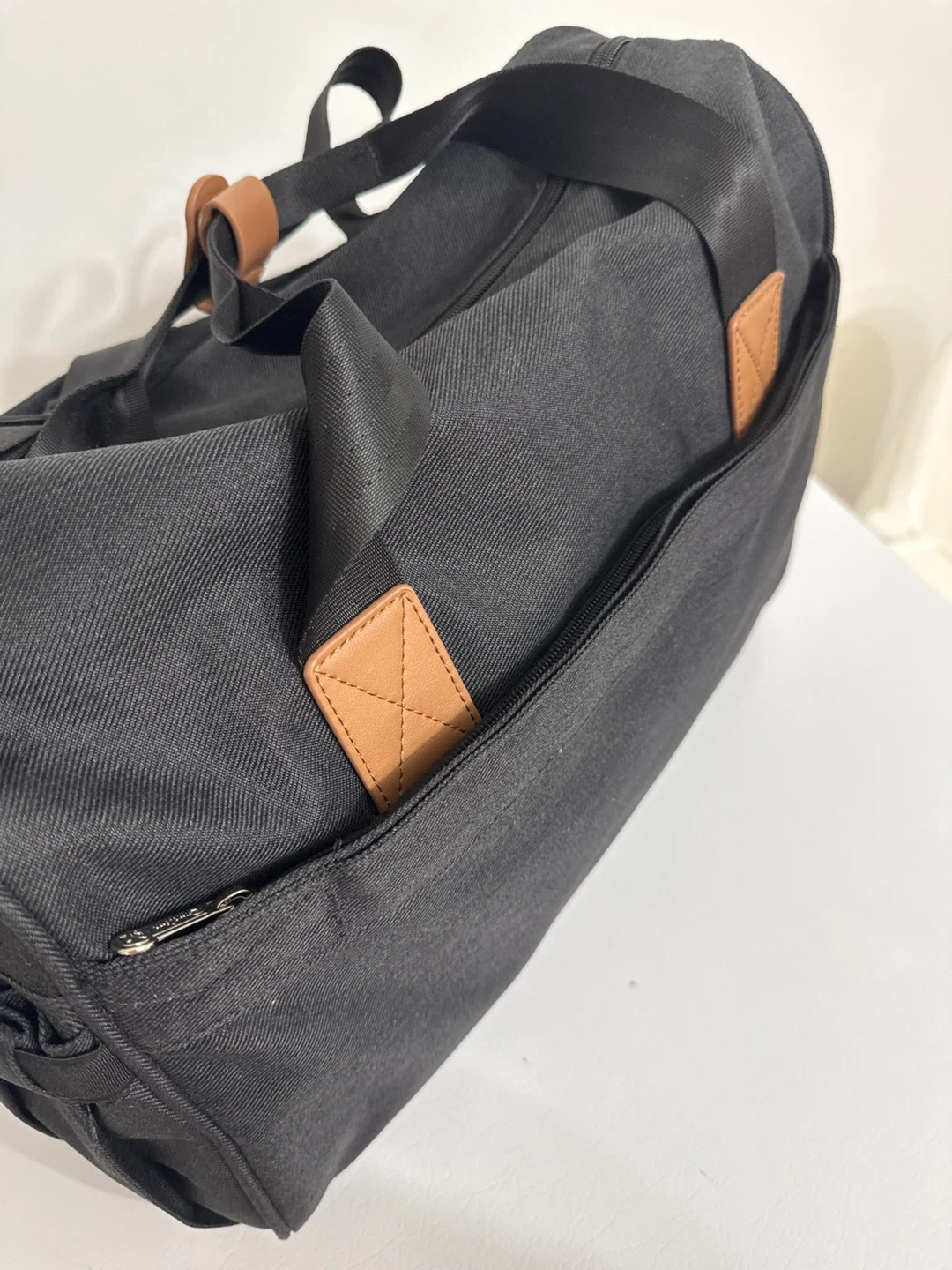 Black Duffle Bag with Brown Accents - photo 4