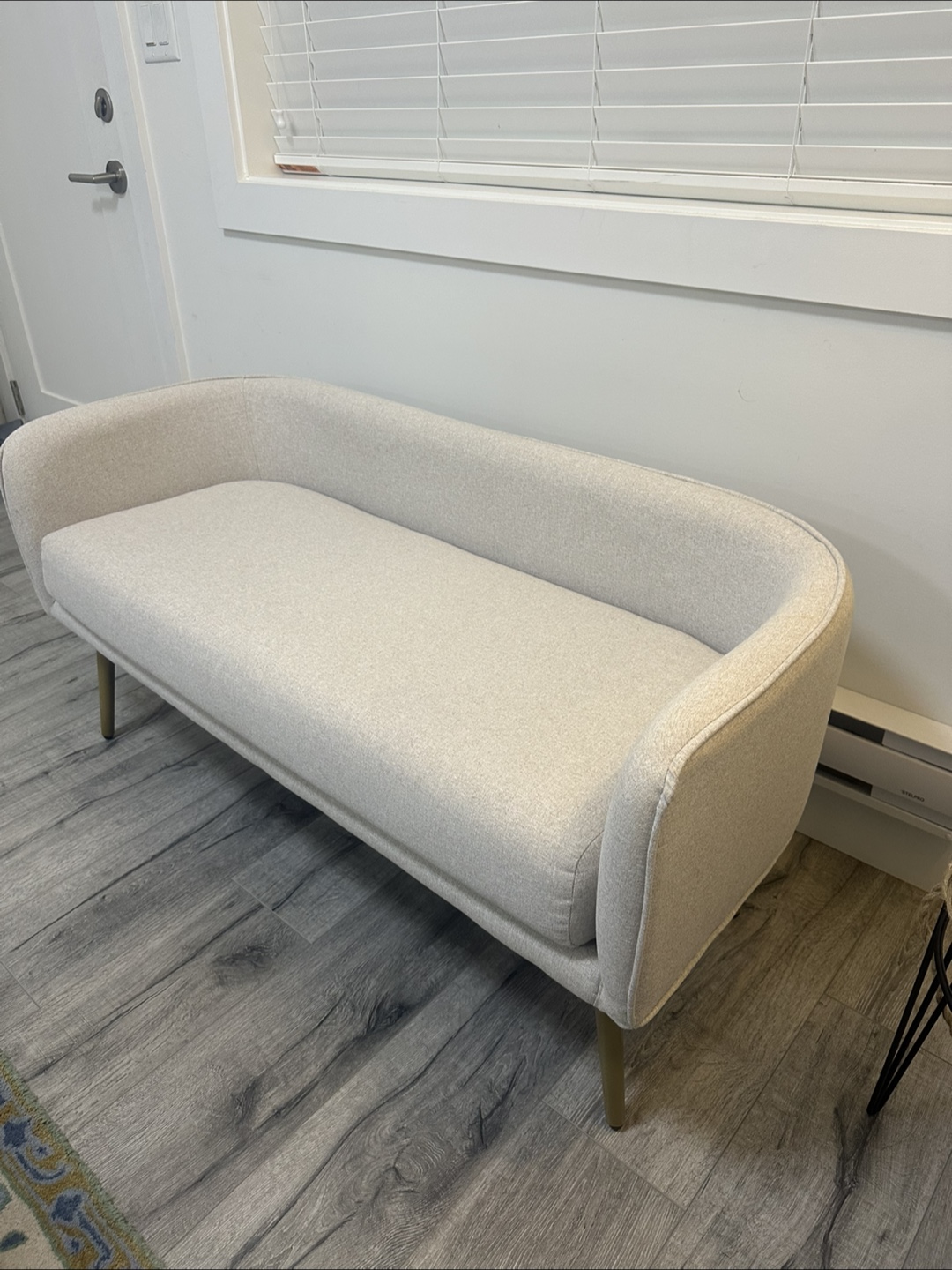 Beige Upholstered Bench Seat - photo 2