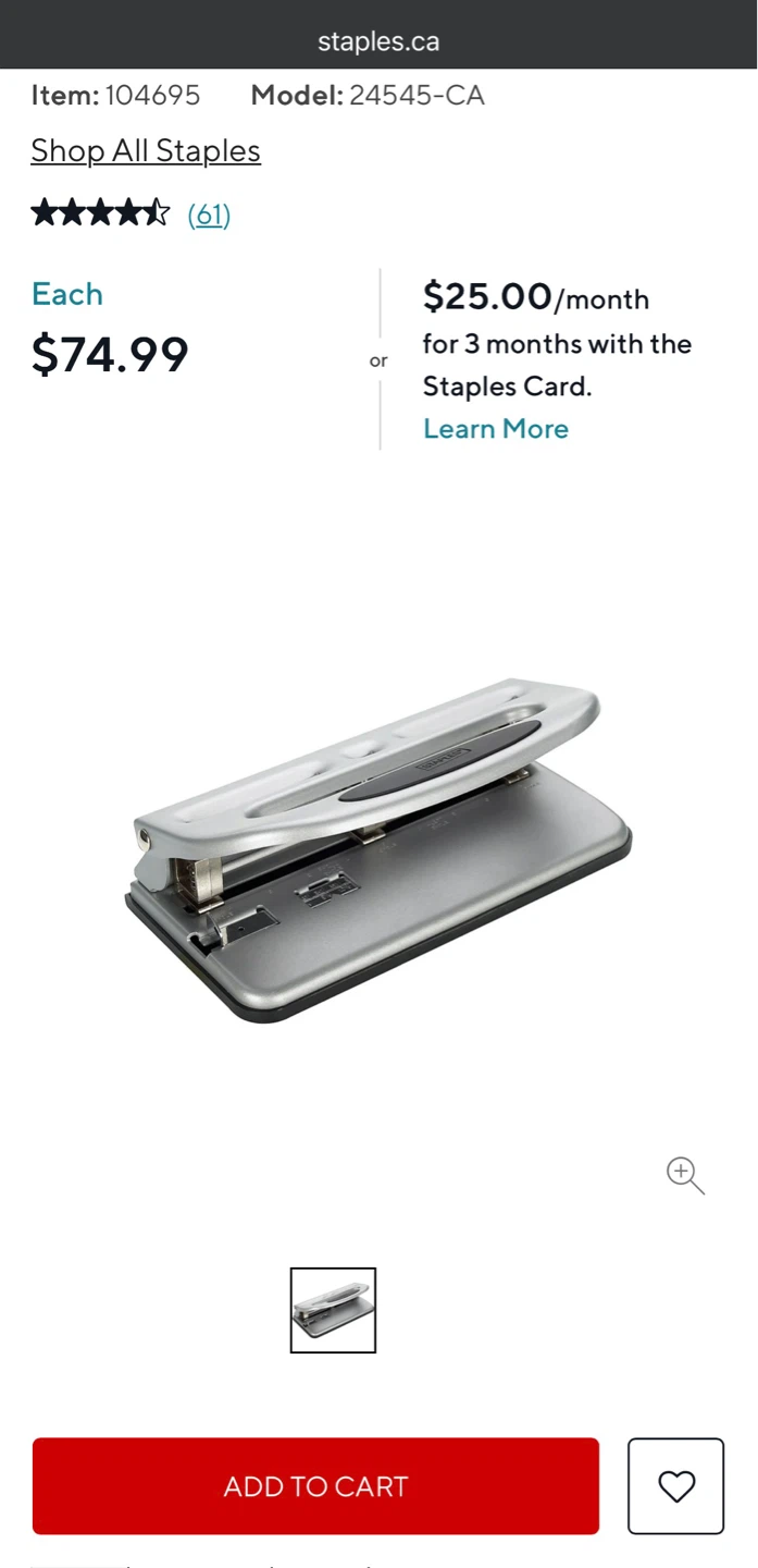 Heavy duty 3-hole punch - photo 3
