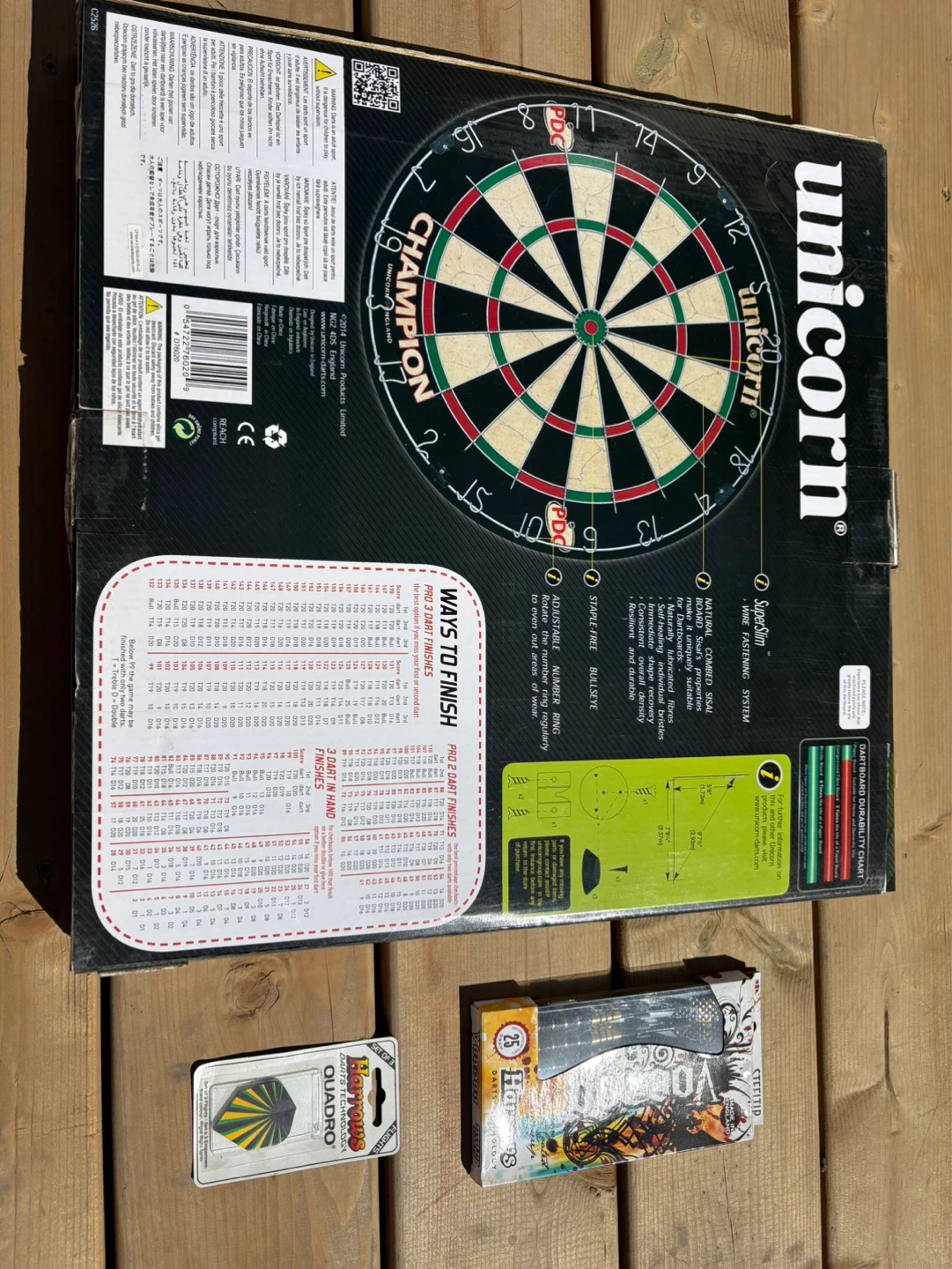 Unicorn Champion Bristle Dartboard Set with Darts and Flights - photo 2