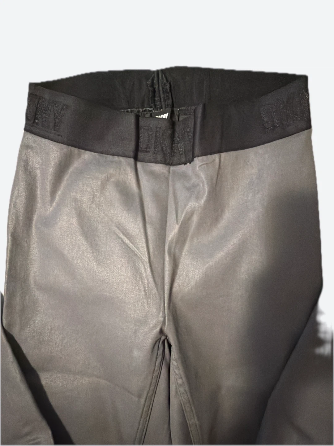 DKNY Women's Grey Faux Leather Pants Size Small - photo 2
