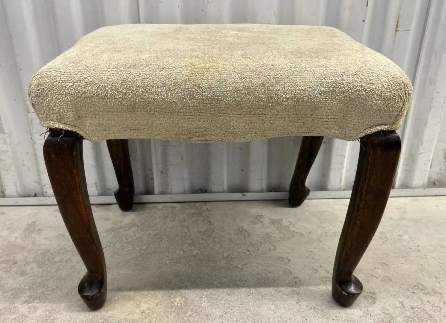 Vintage Upholstered Vanity Stool/Ottoman