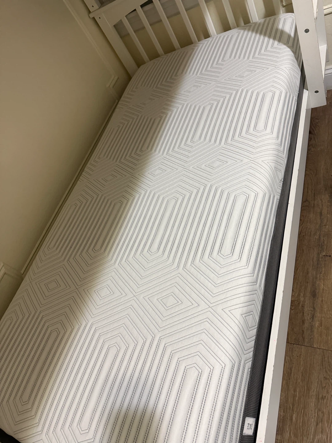 White Twin over Twin Bunk Bed with Mattresses - photo 5