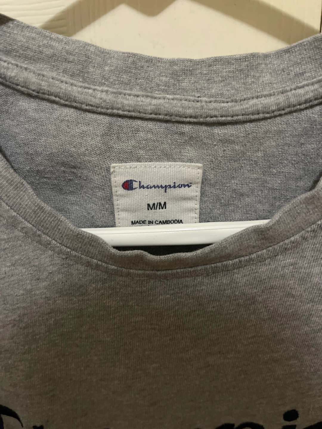 Champion Men's Grey Long Sleeve T-Shirt Size M - photo 2
