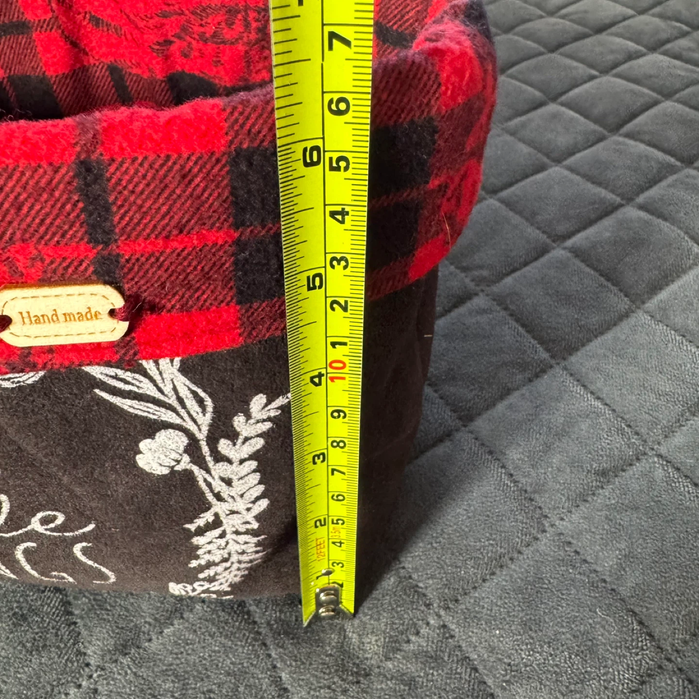Handmade Storage Basket black & red "Enjoy the little things" - photo 5