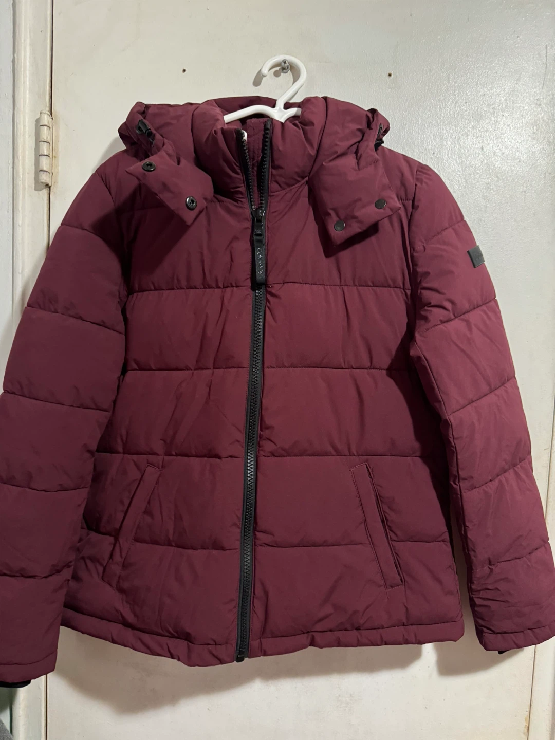 Calvin Klein Puffer Jacket - Burgundy
