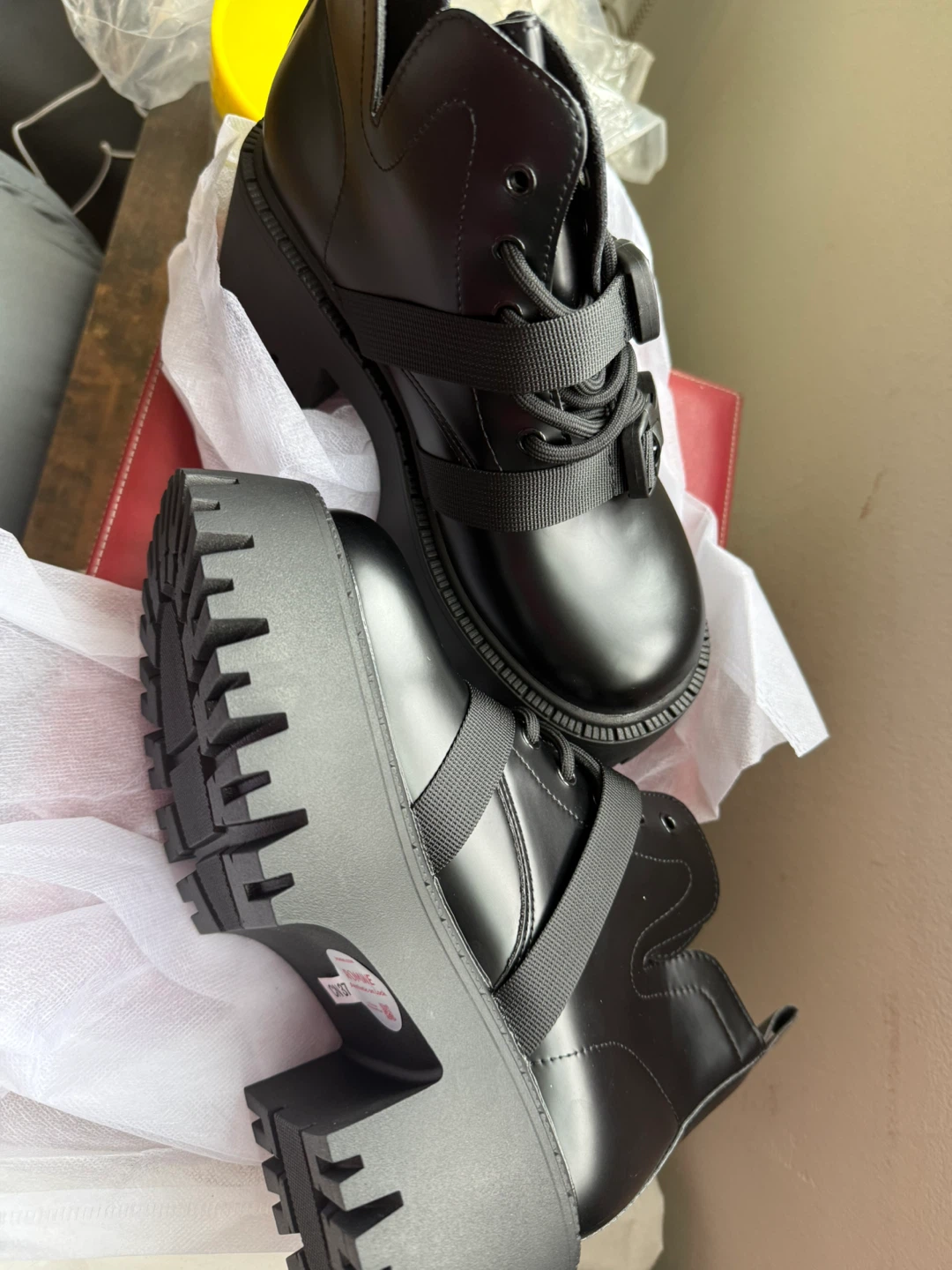 ROMWE Black Chunky Platform Boots CN 37 - photo 3