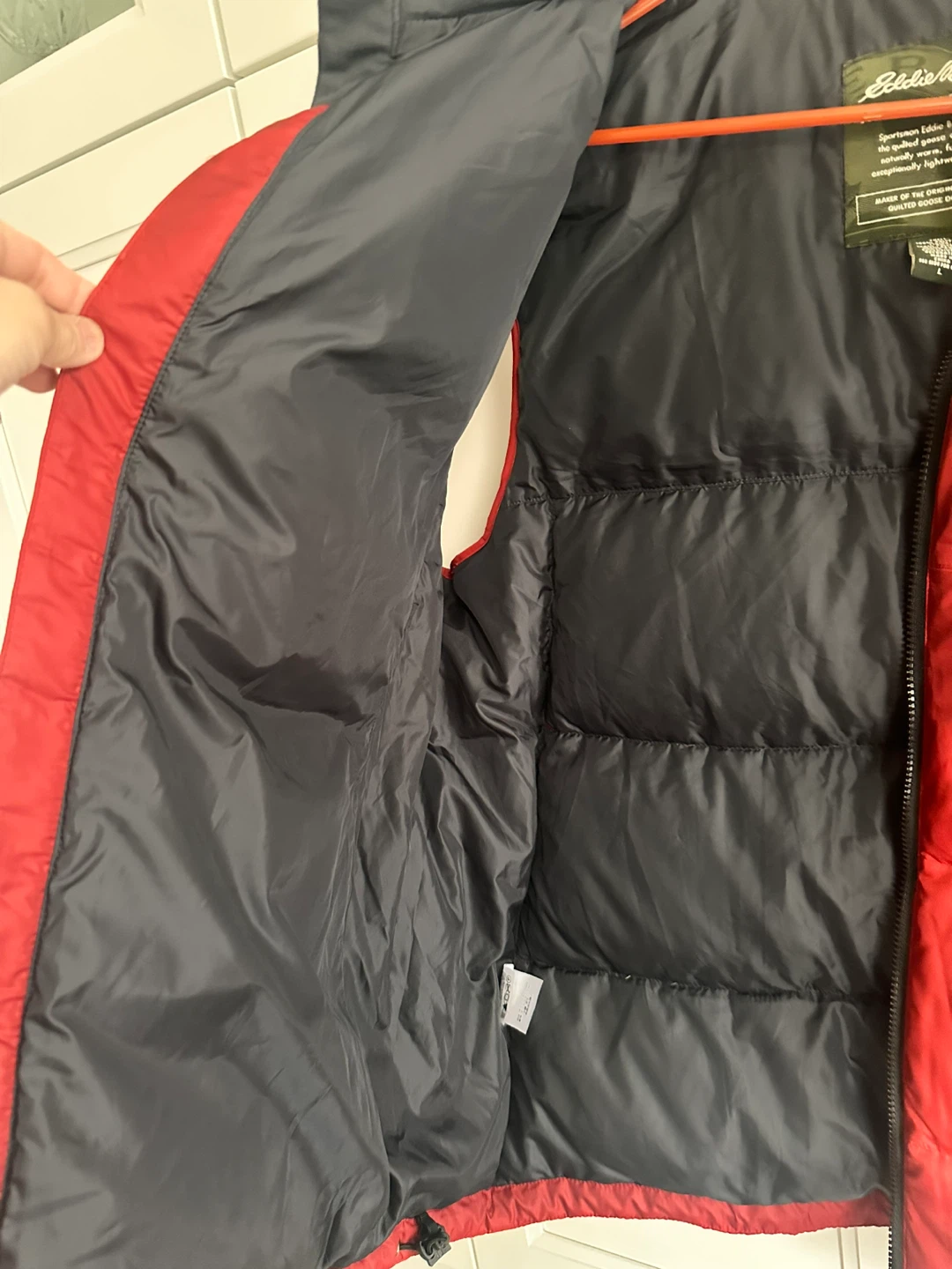 Eddie Bauer Men's Red Premium Goose Down Vest - Size L - photo 5