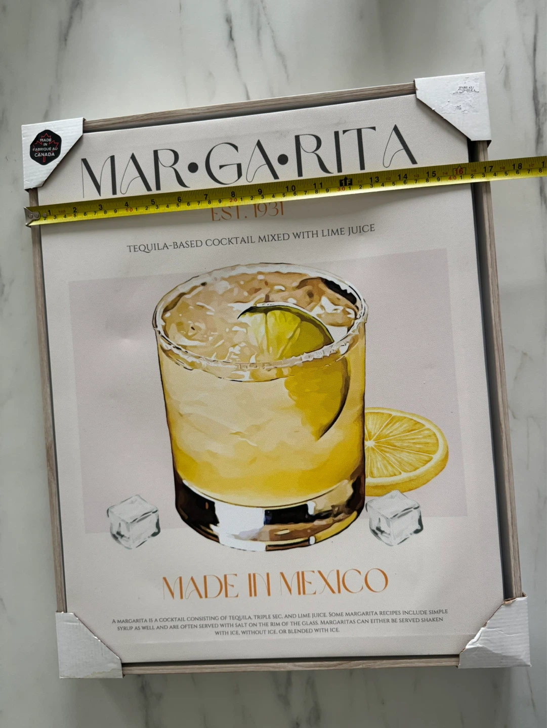Brand New MARGARITA – Made in Mexico Wall Art 🍋🍸 - photo 5