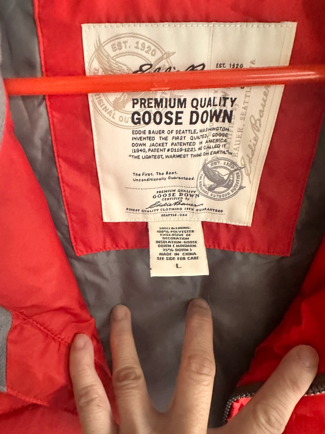 Eddie Bauer Red Goose Down Quilted Vest - Large - photo 4