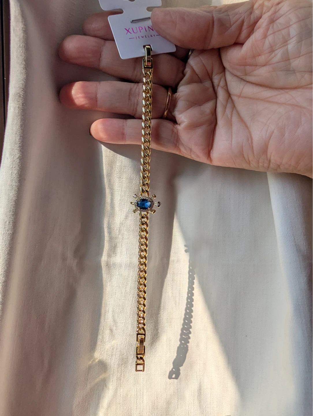 14k gold laminated Turtle Charm Bracelet - photo 2