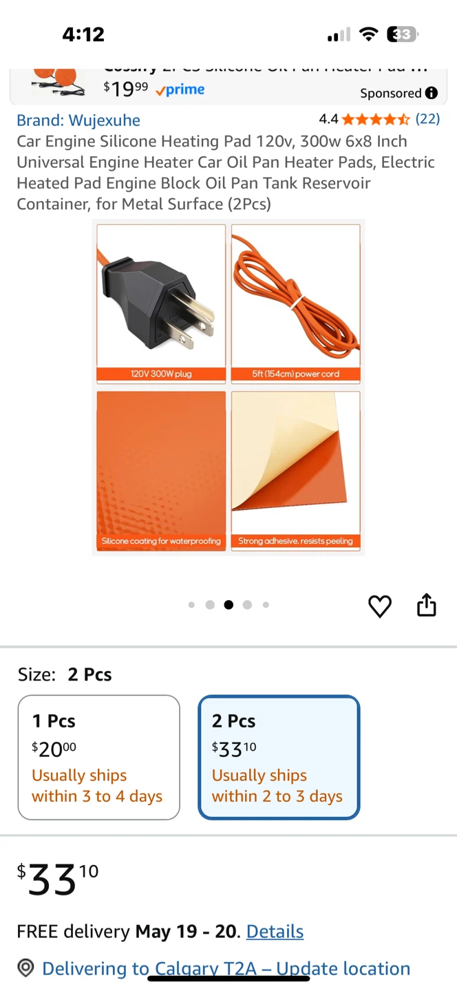 Wujexuhe Car Engine Silicone Heating Pad 2 Pcs - photo 4