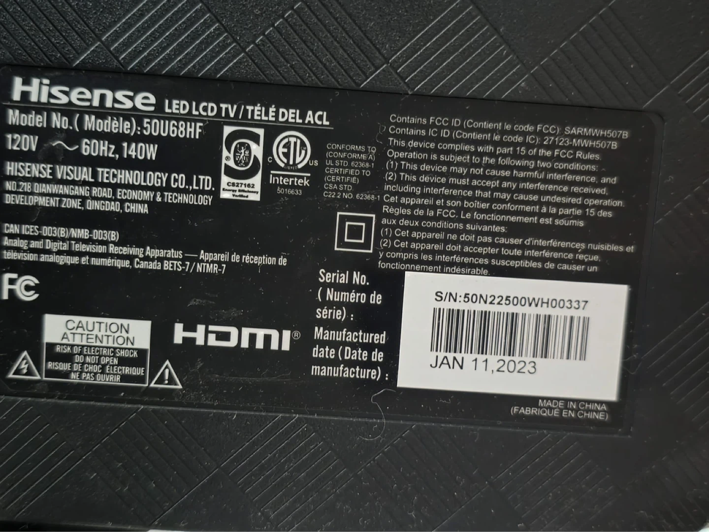 Hisense 50" U68HF Quantum ULED 4K Fire TV - photo 3
