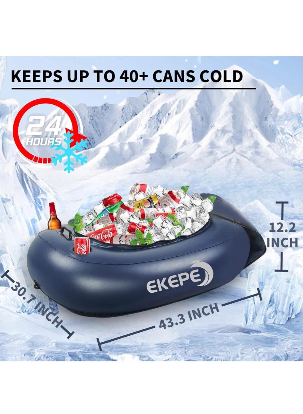 EKEPE Inflatable Kayak Floating Cooler - 43.3 Inch - photo 3