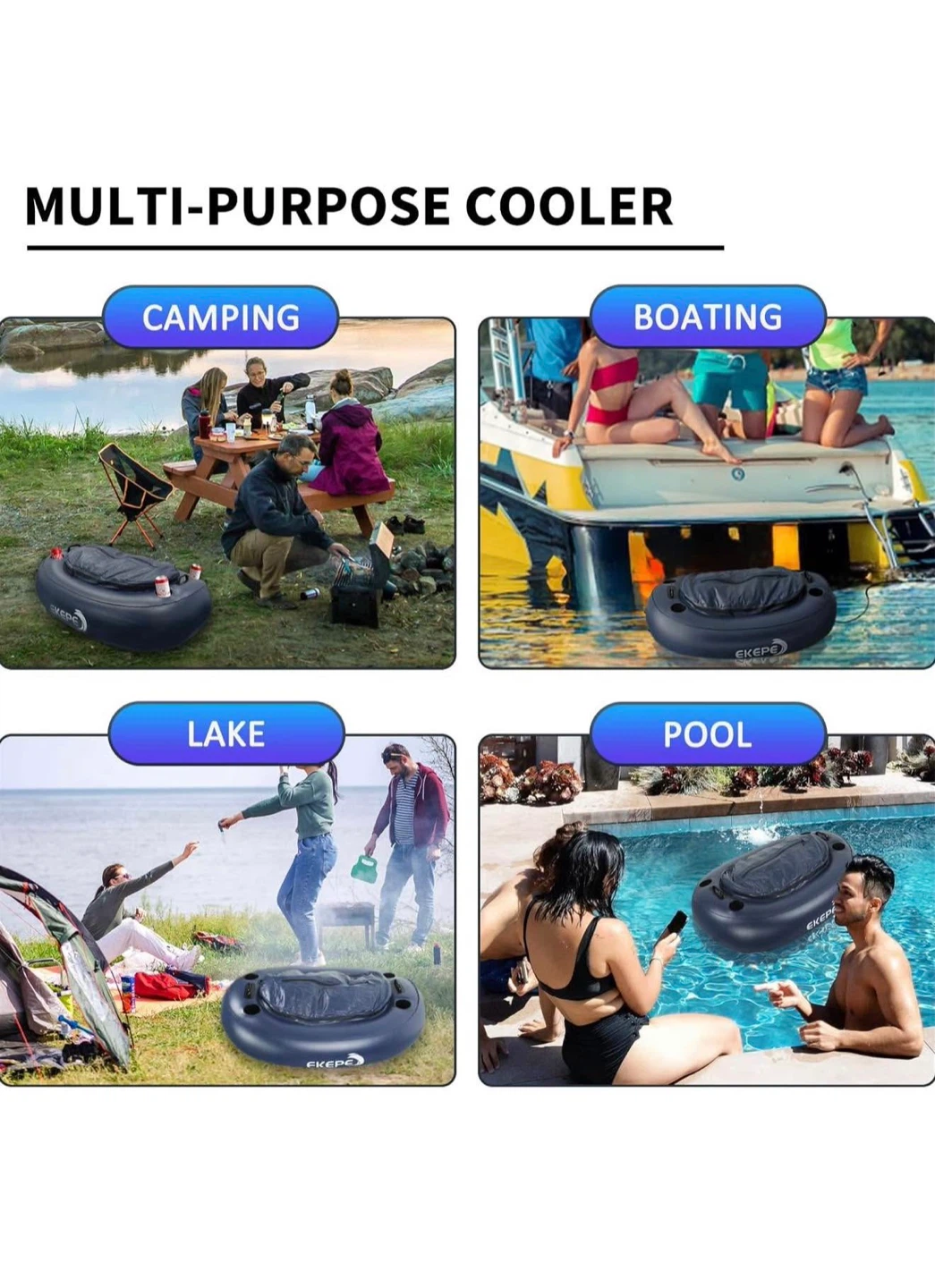 EKEPE Inflatable Kayak Floating Cooler - 43.3 Inch - photo 5