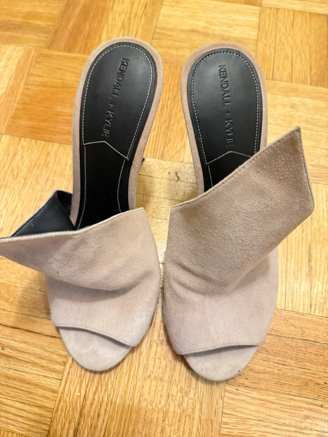 Kendall + Kylie Beige Suede Mules