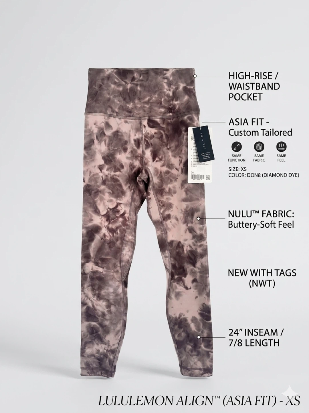 Lululemon Align HR Pant 24" XS Diamond Dye - photo 2