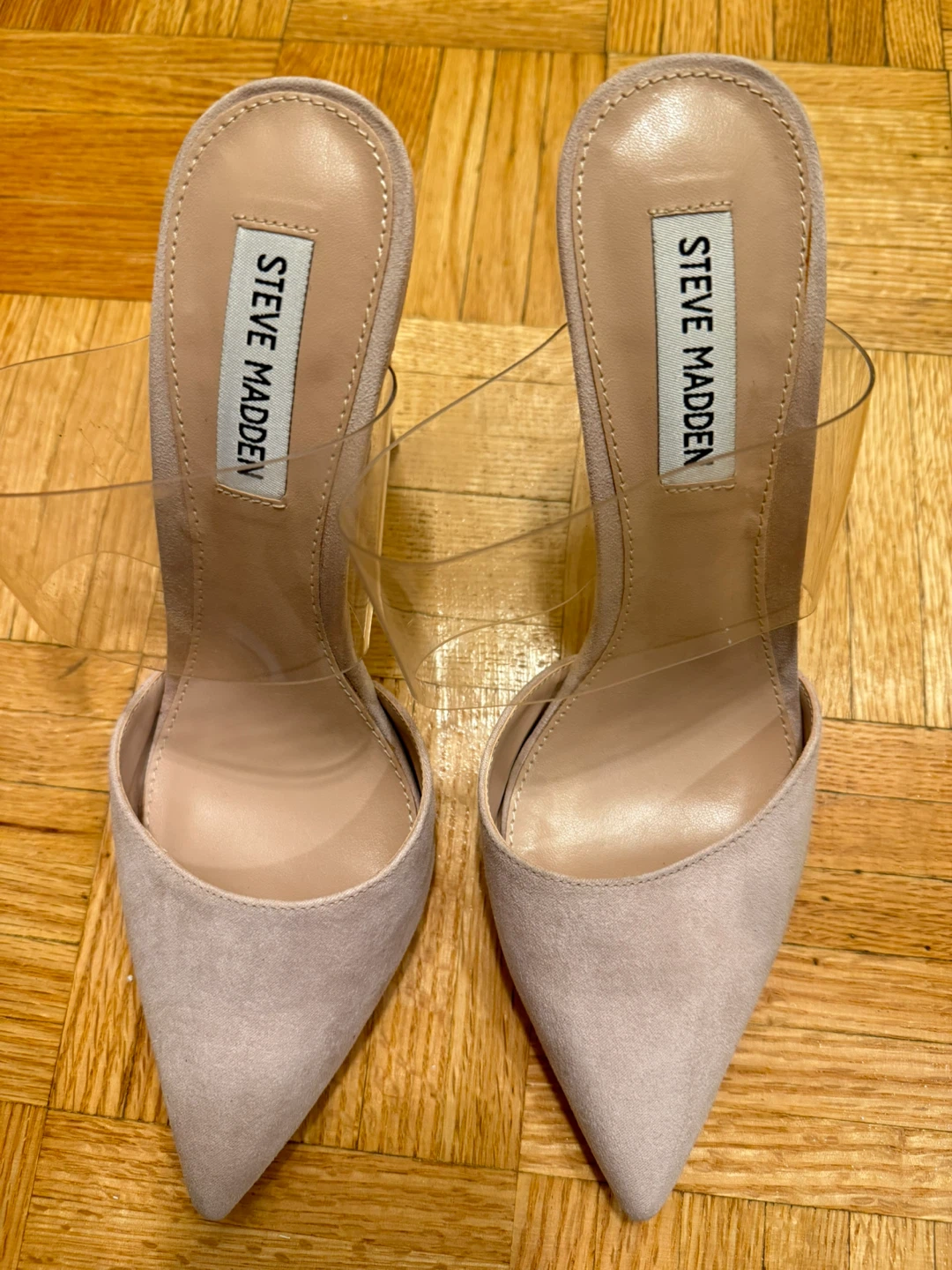 Steve Madden Women's Pink Suede Mule Heels