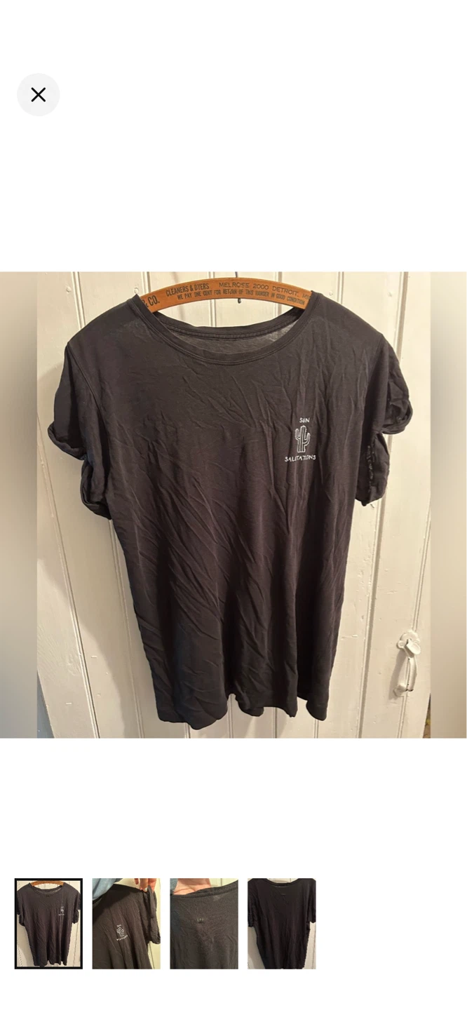 Lululemon black t-shirt with cactus graphic