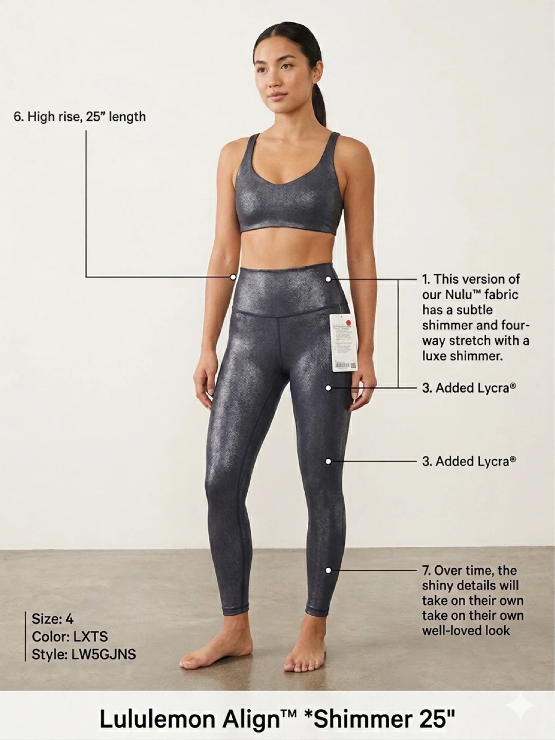 Lululemon Align High Rise Shimmer Leggings