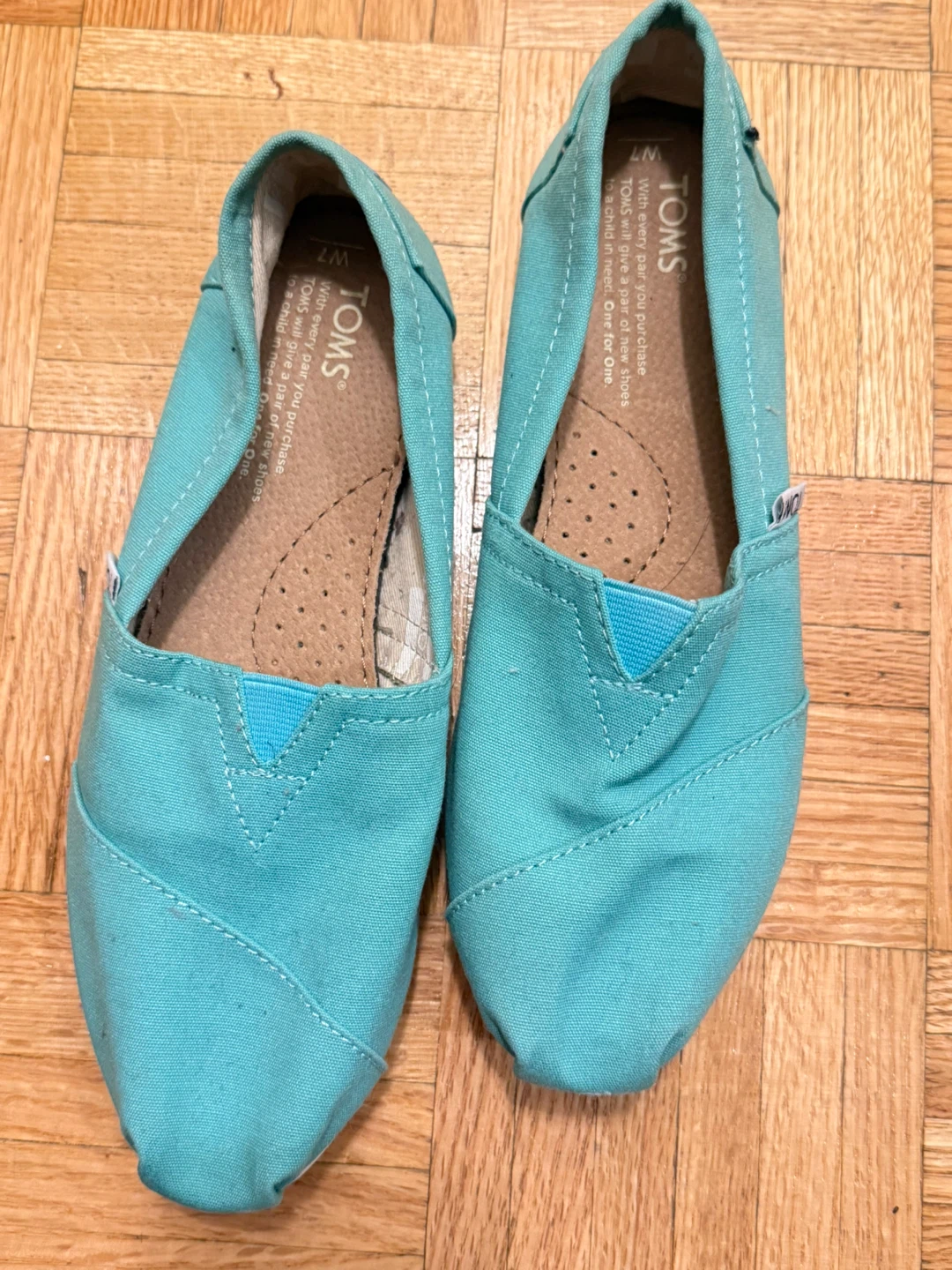 TOMS Alpargata Shoes W7 Teal
