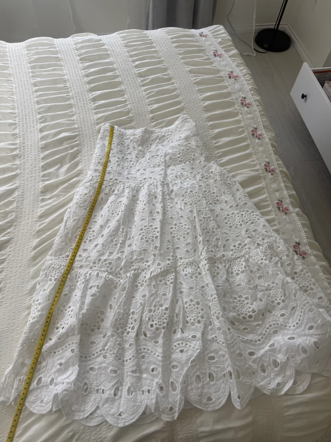 White Broderie Anglaise Maxi Skirt