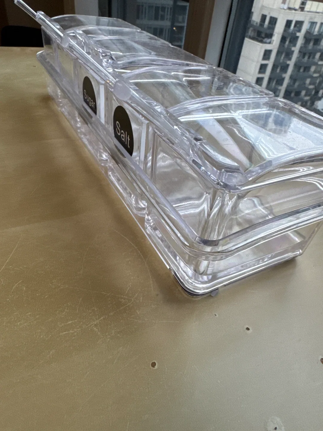 Clear 5 Compartment Condiment Caddy Organizer - photo 2