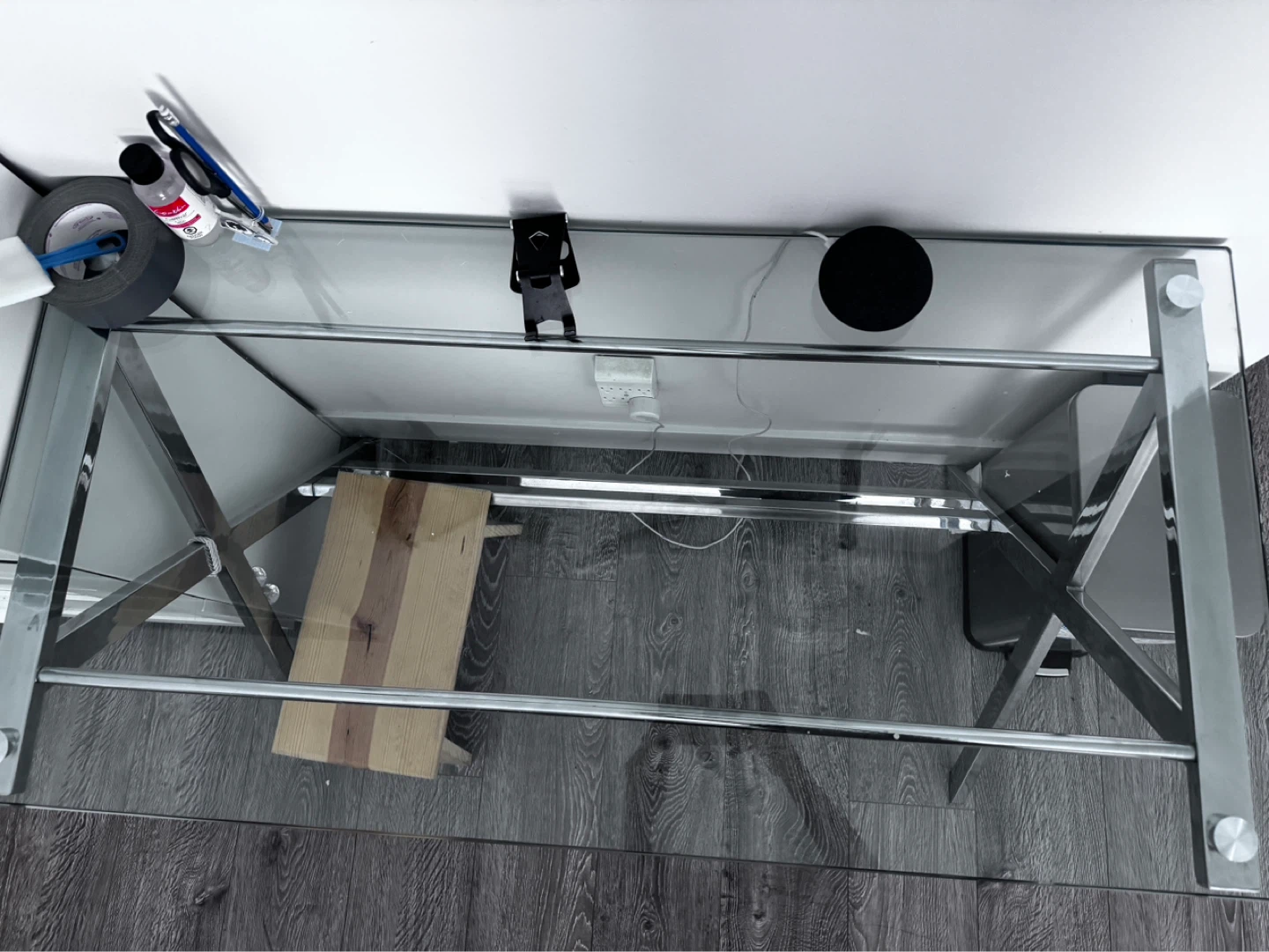 Glass and Metal Desk - photo 3