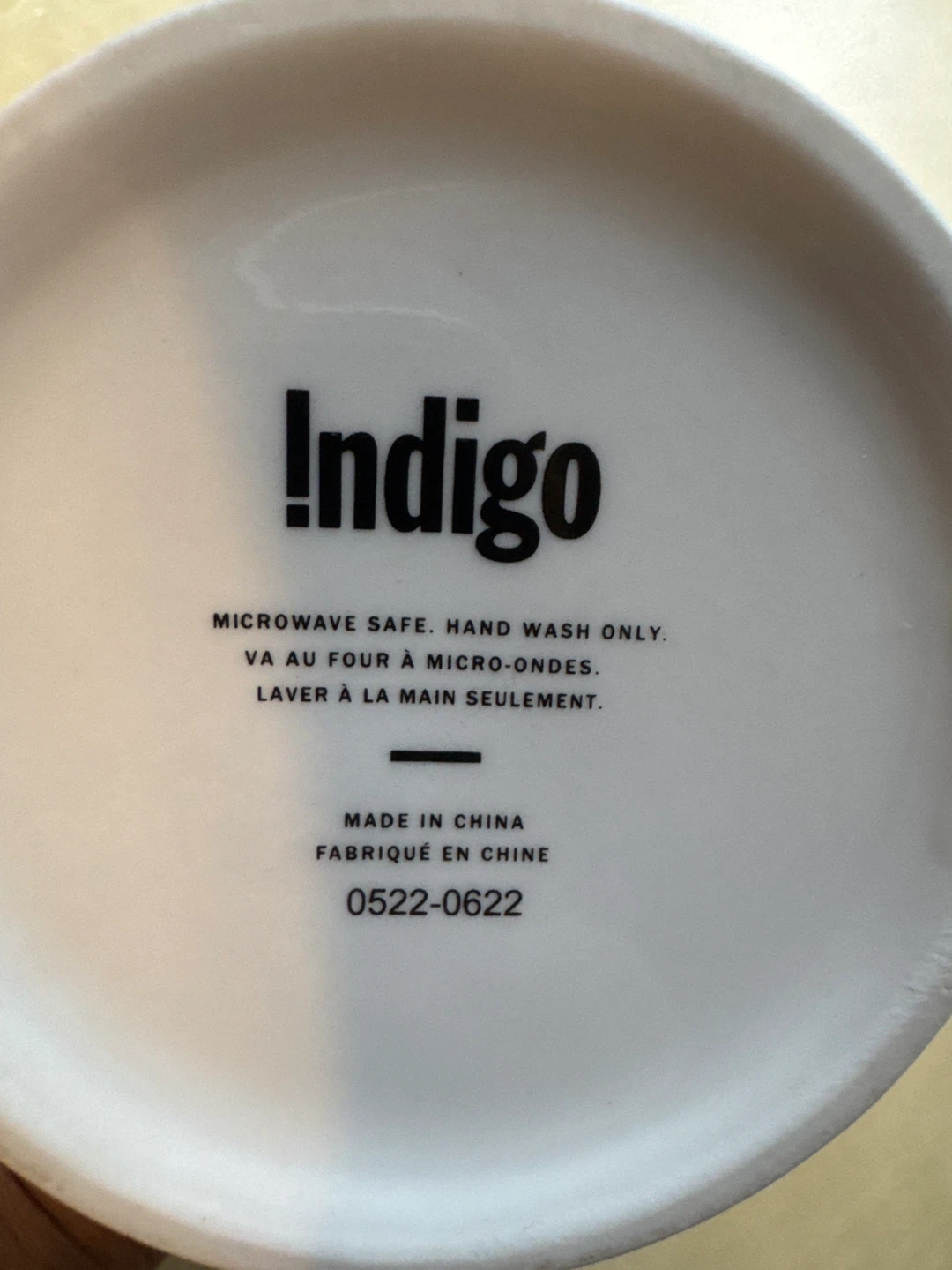 Indigo White Mug with Black "Z" and Gold Handle - photo 2