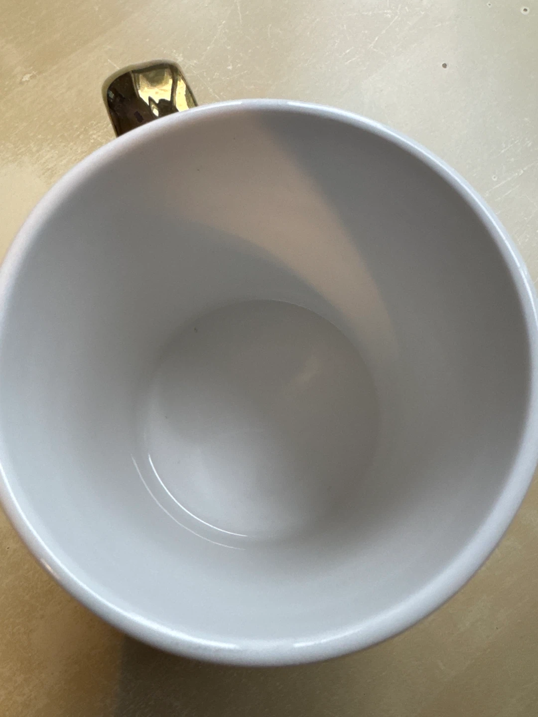 Indigo White Mug with Black "Z" and Gold Handle - photo 3