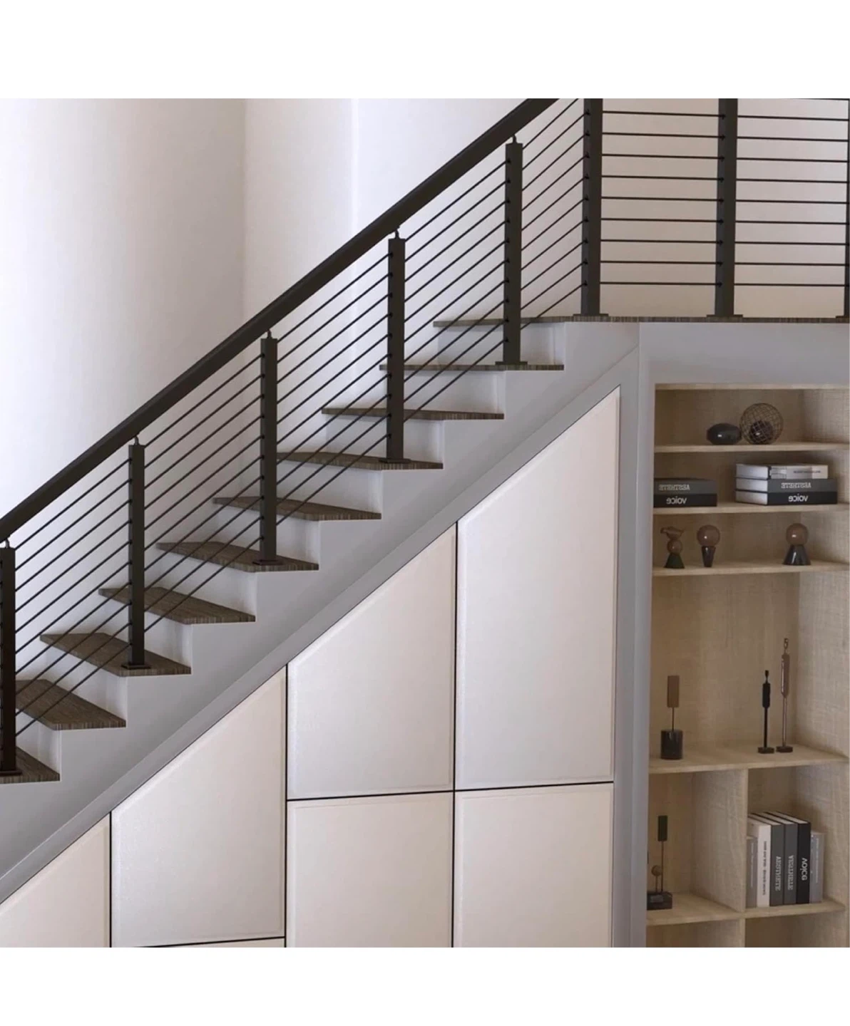 2 PCS Black Steel Cable Railing Posts 36" Stairs and Deck CR6 - photo 5