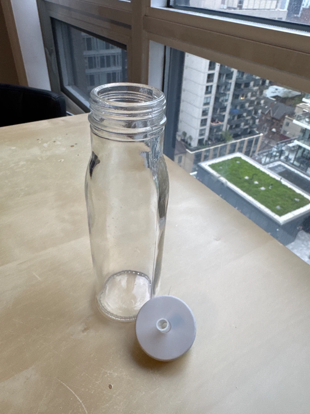 Glass Bottle with Straw Lid - photo 2