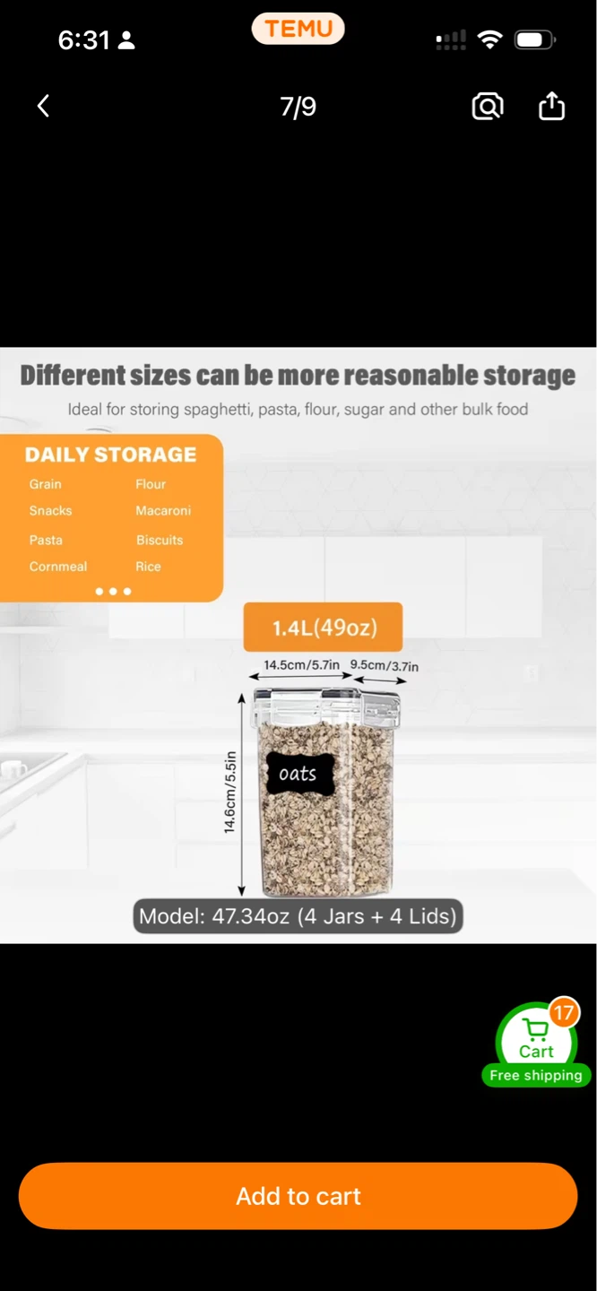 Food Storage Containers - 4 Pack