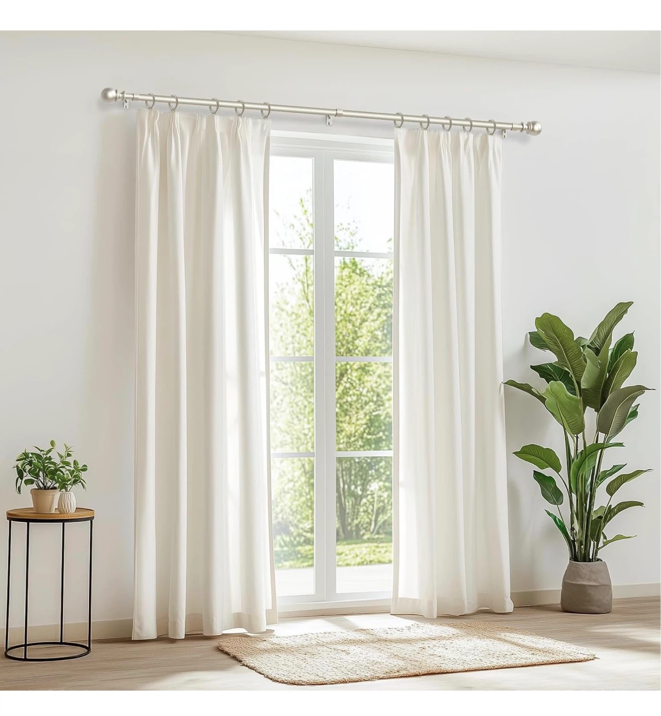 Adjustable Curtain Rod - Nickel, 32"-86" C86 - photo 3
