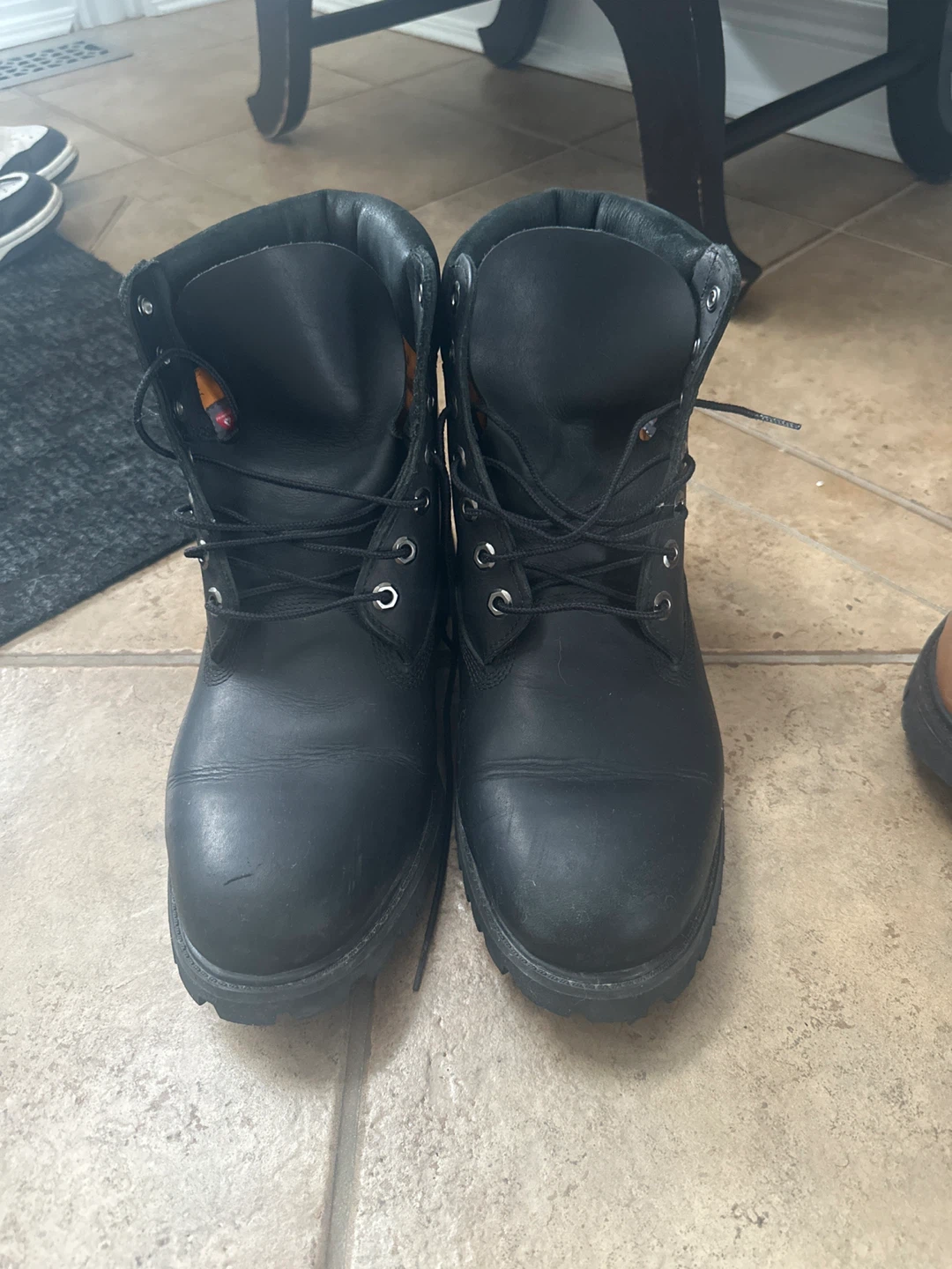 Timberland Black Leather Work Boots