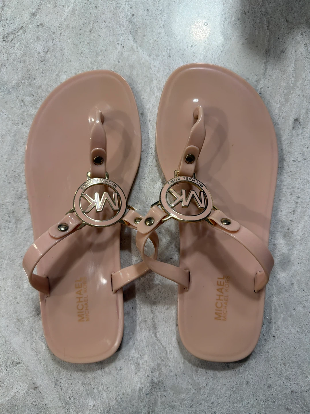 Michael Kors Pink Jelly Thong Sandals