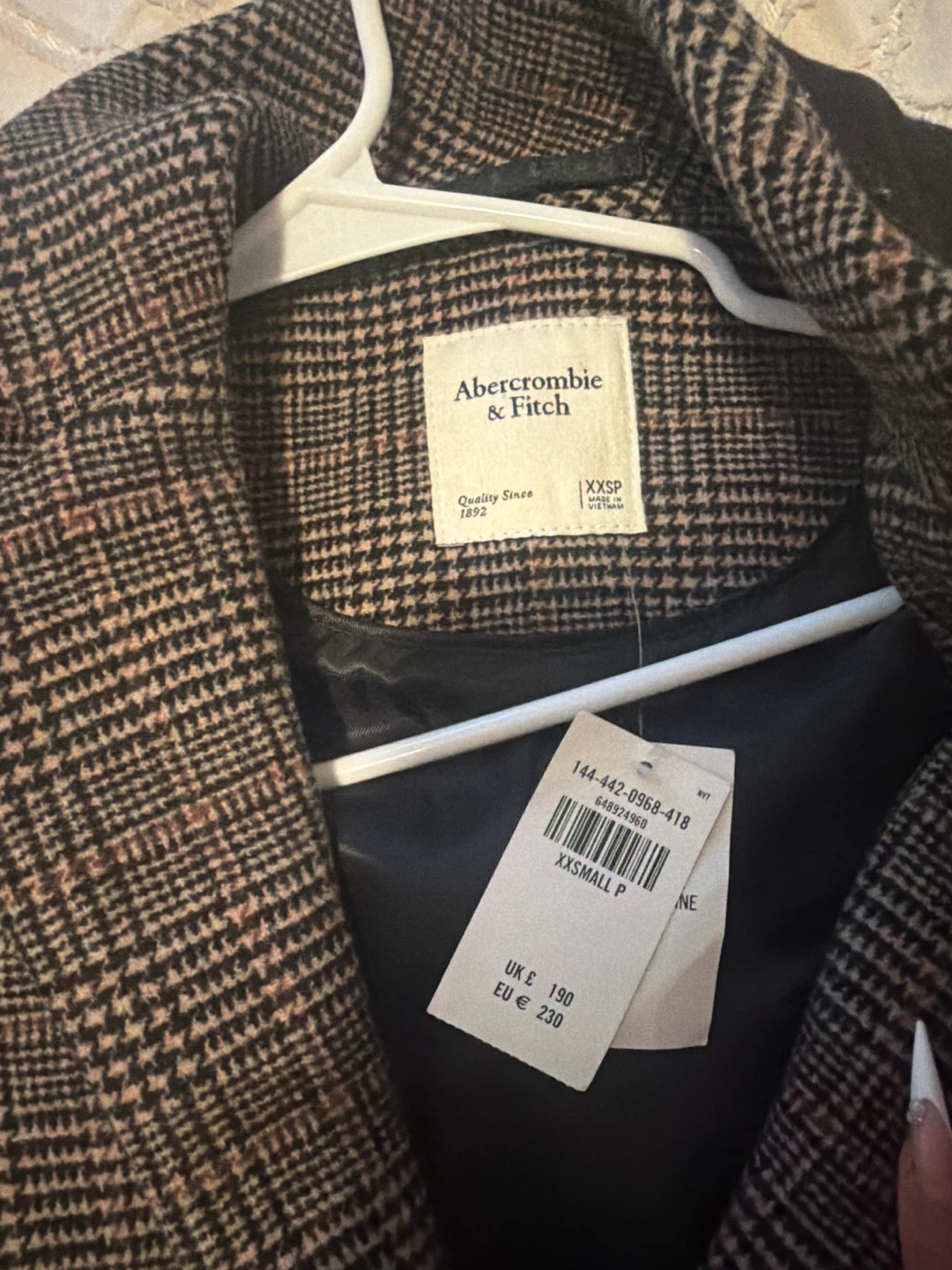 Abercrombie & Fitch Plaid Blazer XXS Small - photo 3