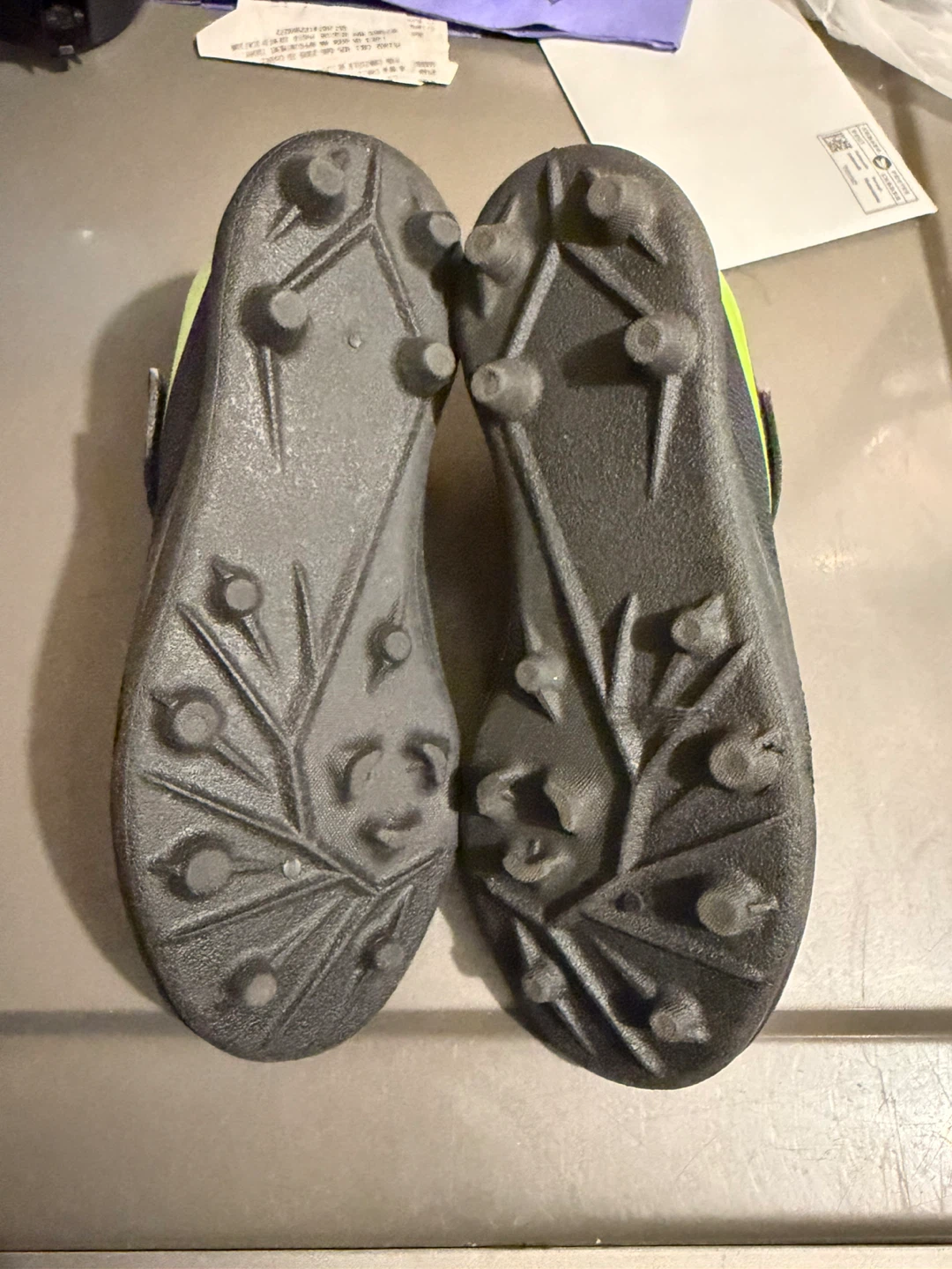 Kipsta Black and Neon Soccer Cleats - photo 4