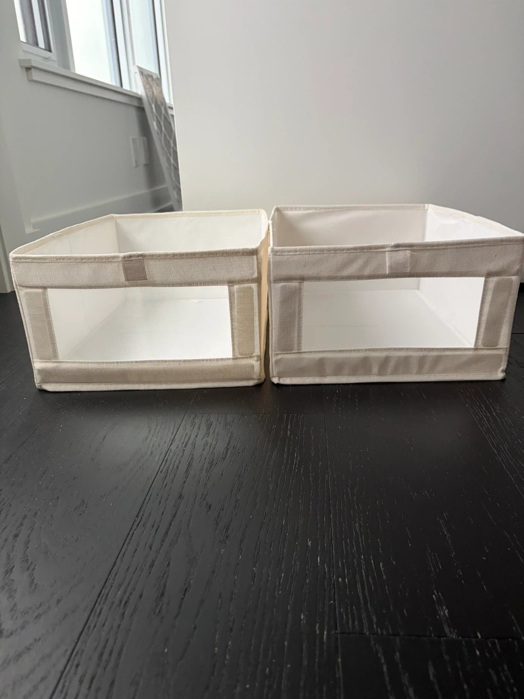 Set of 2 Foldable Closet Storage Boxes
