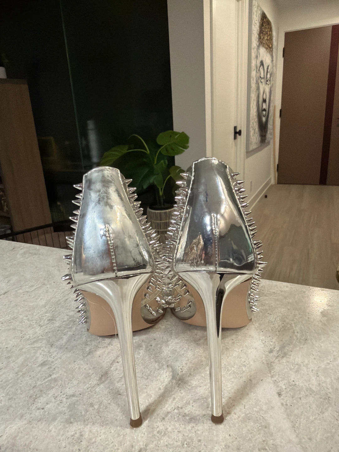 Steve Madden Studded Clear Stiletto Heels - photo 3