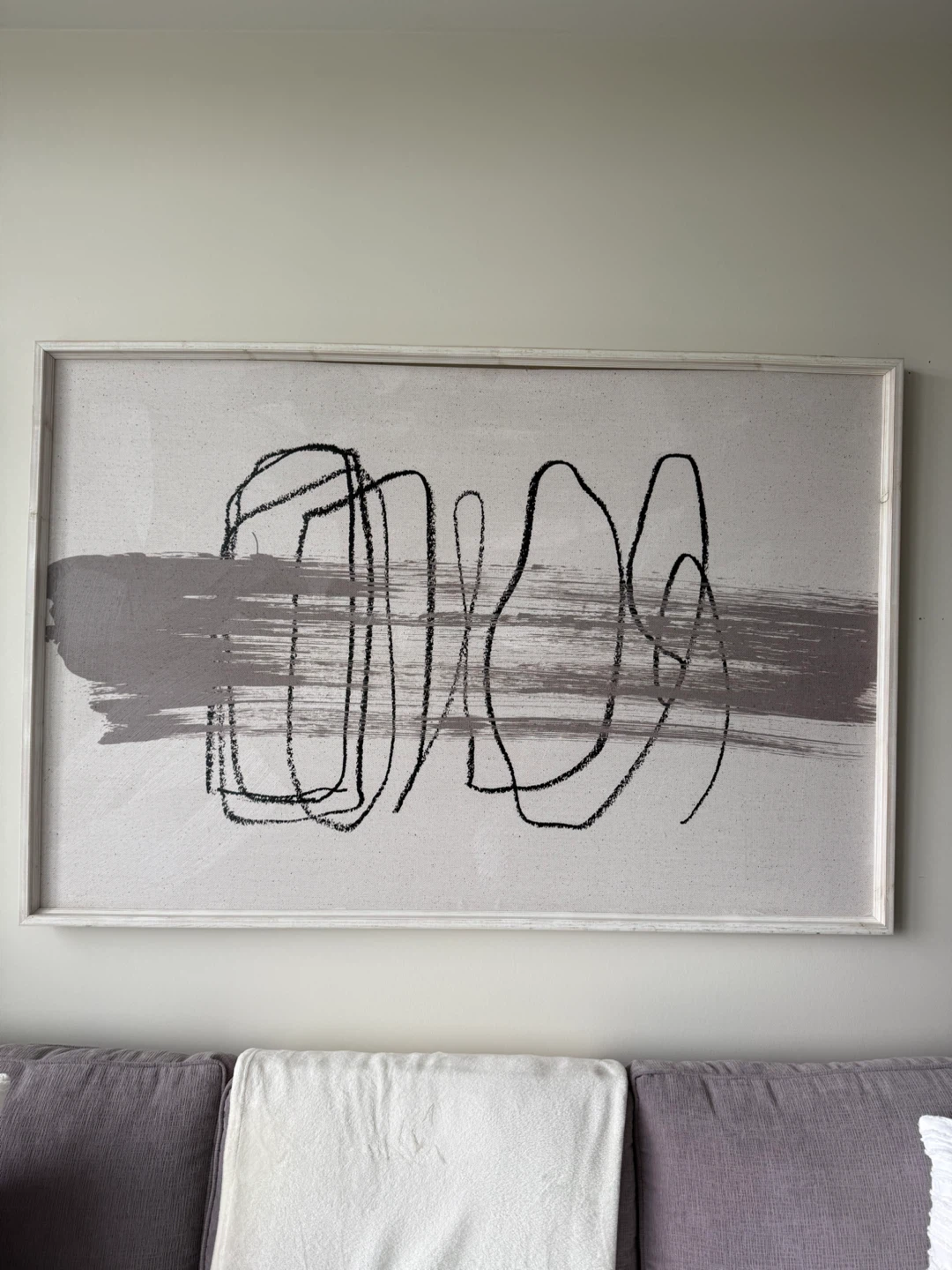Large Framed Abstract Art Print