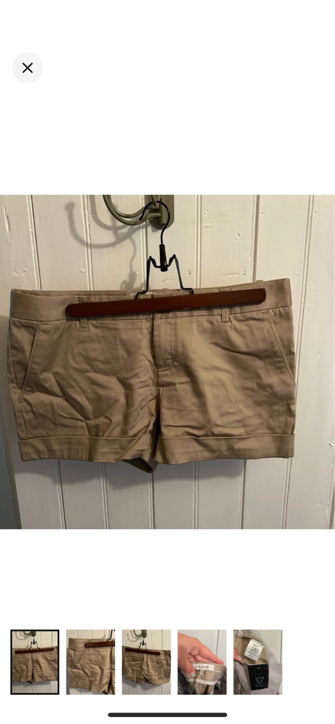 Talula Women's Size 8 Chino Shorts - Khaki
