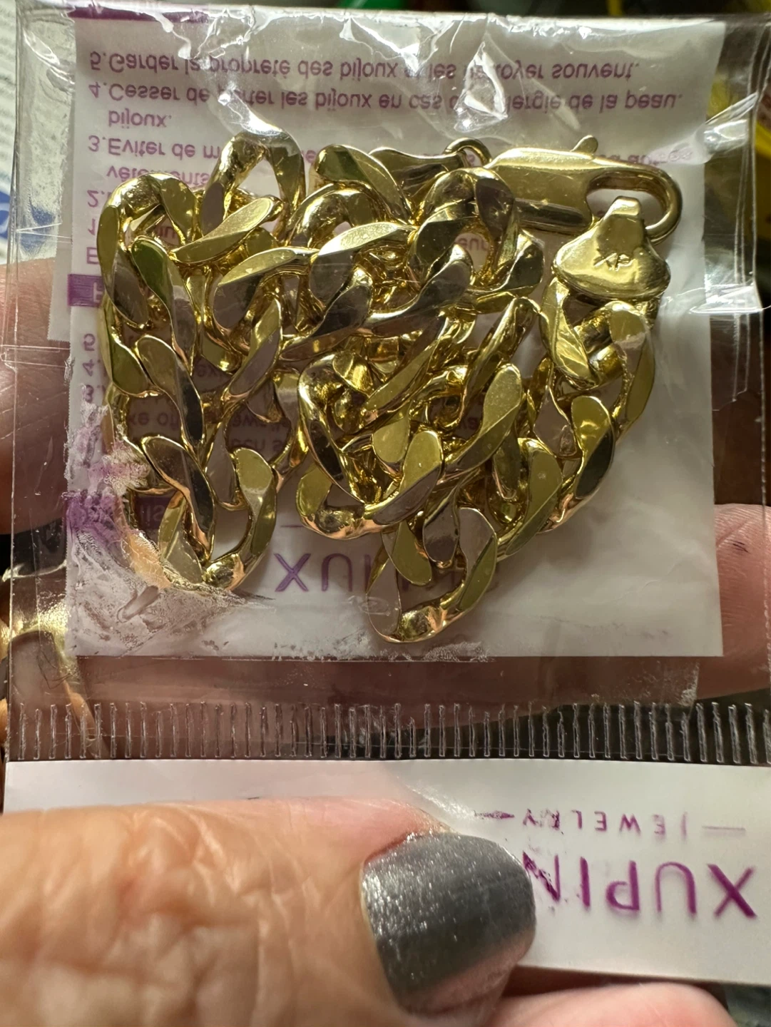 Gold laminated Curb Chain Bracelet - photo 2