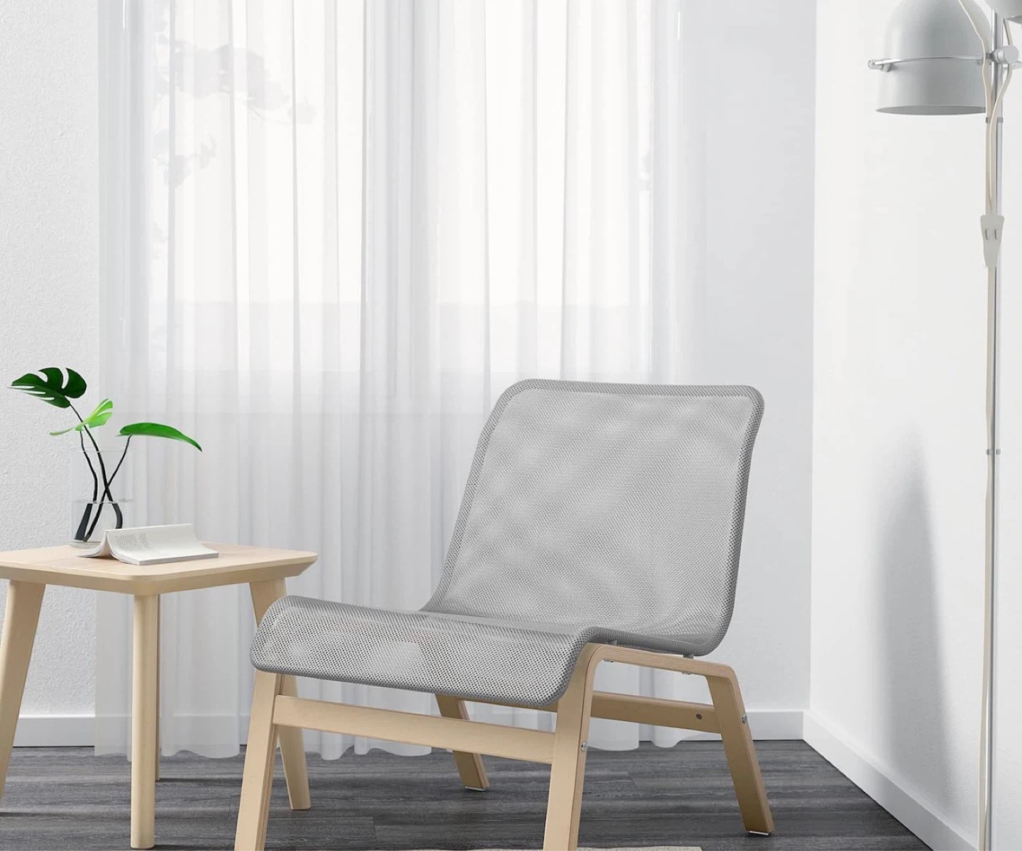 IKEA Grey Mesh Lounge Chair