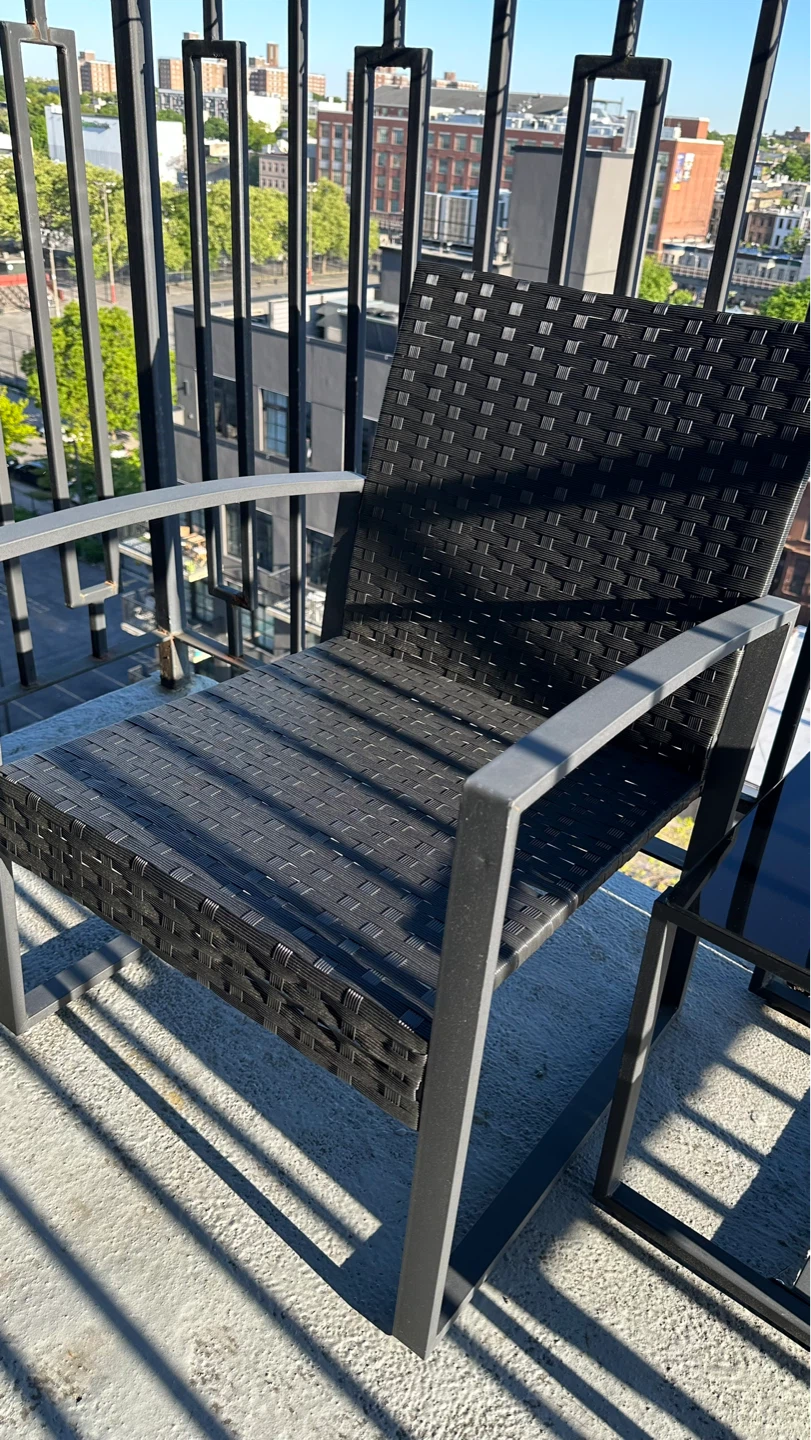 Outdoor Patio Chair and Side Table Set with Cushions - photo 4